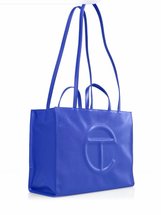 Telfar Handbags - Telfar Blue Embossed Logo Tote